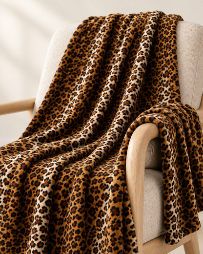 The Fleece Leopard Throw
