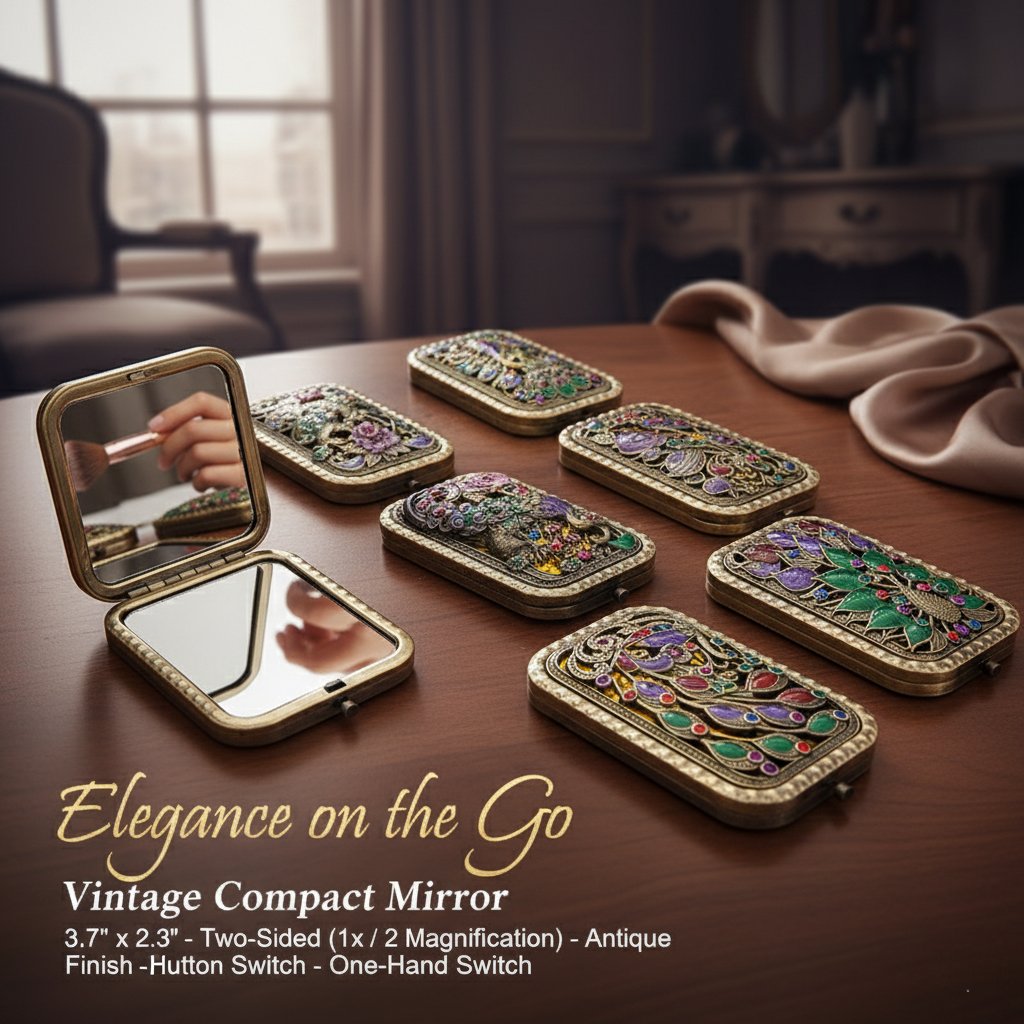 🔥Last Day 49% OFF - ✨Vintage Charm Compact Mirror