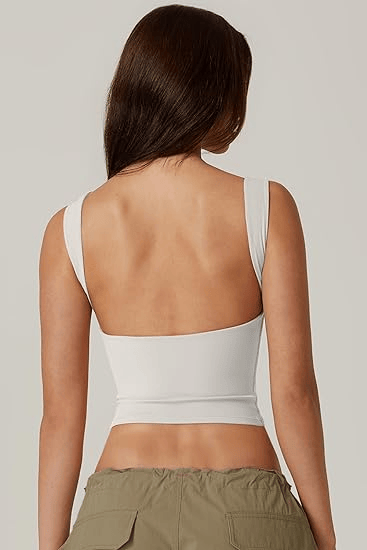 ⏰LAST DAY 50% OFF🔥Women's Sexy Open Back Sleeveless Crop Tank