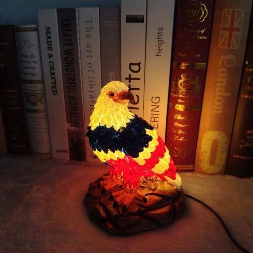 🔥Last Day 49% OFF - 🦅🌙U.S. 250th Eagle Stained Table Lamp✨