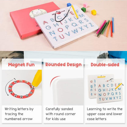 🔥LAST DAY 49% OFF - 2-in-1 Double Sided Magnetic Alphabet Edition
