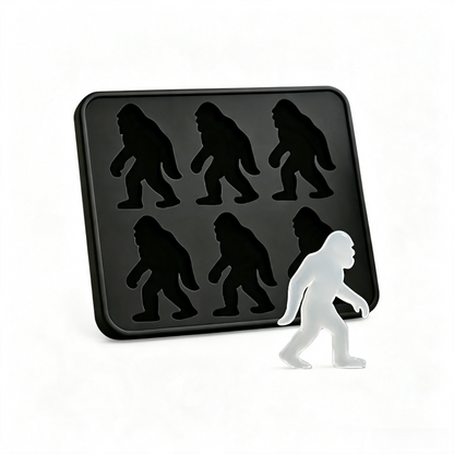 Bigfoot Silicone Ice Cube Tray, 6-Cavity Sasquatch Ice Mold for Whiskey Cocktails