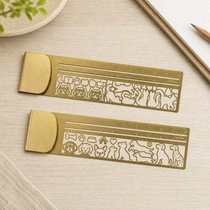 😻📏 Cat Lover’s 3-in-1 Metal Bookmark Ruler | Bookmark, Ruler & Coloring