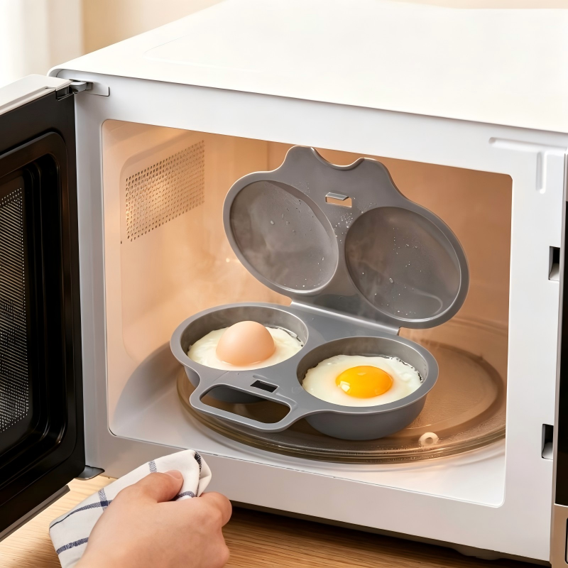 2-Egg Microwave Egg Poacher with Lid