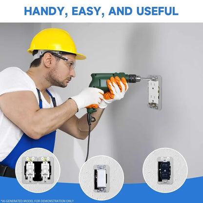 Wall Plate Spacer,Spacers for Electrical Outlets, Metal Flush Fit Device Leveling Plates for Electrical Outlet Repair, Fix Loose Outlets and Electrical Boxes