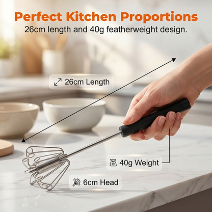 🥚! 🔥 Stainless Steel Semi-Automatic Hand Egg Beater – Fast & durable – Perfect for eggs, batter or cream – smooth whisking without effort 🍳