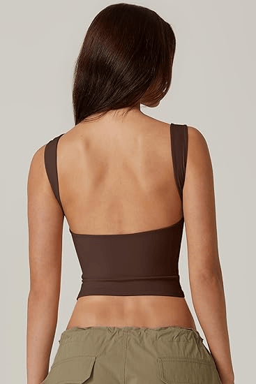 ⏰LAST DAY 50% OFF🔥Women's Sexy Open Back Sleeveless Crop Tank