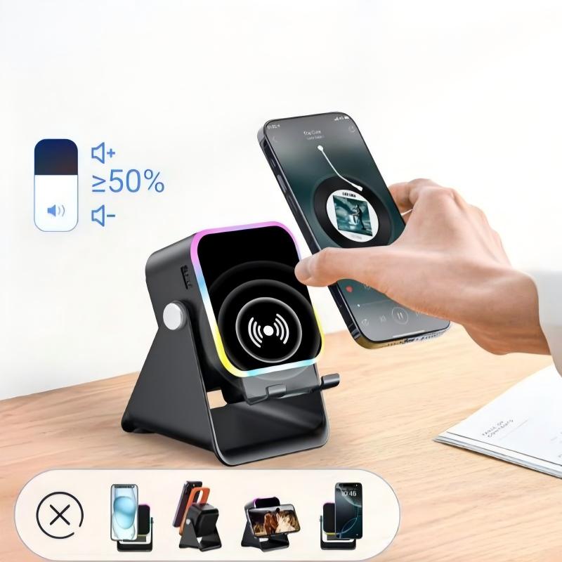 Wireless Induction Speaker Stand for Audio Devices