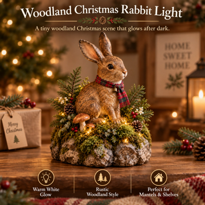 Meet Your New Forest Friend: Lighted Christmas Bunny Statue🐇