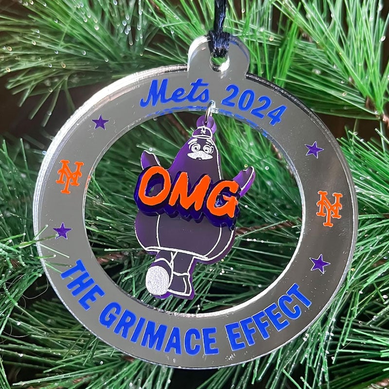 🔥LAST DAY SALE 49% OFF🎁OMG Grimace 2024 Mets Season Ornament