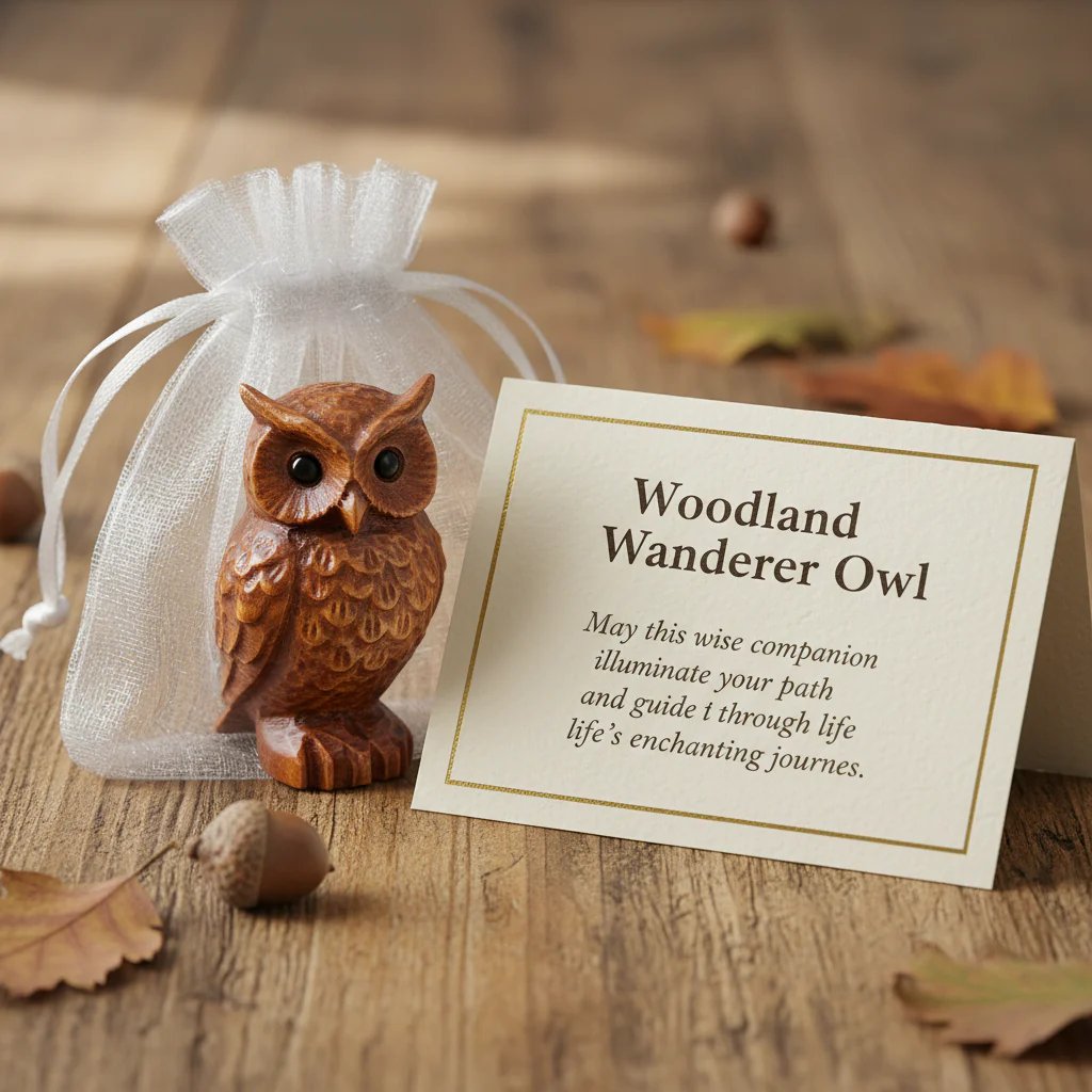 Woodland Wanderer Owl Figurine with Inspirational Card
