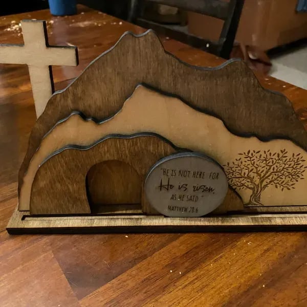 🔥Last 4 hours Sale: Save 50% -✝Empty tomb Easter decor