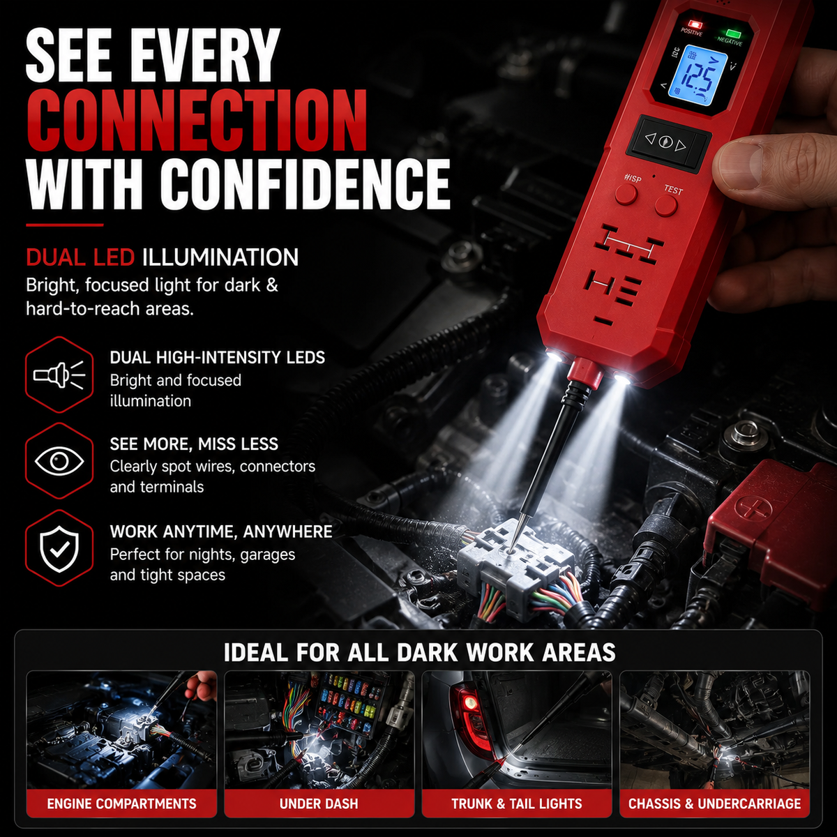 🔧 3-in-1 Automotive Power Circuit Probe & Relay Tester – 12V/24V Electrical Diagnostic Tool🚚