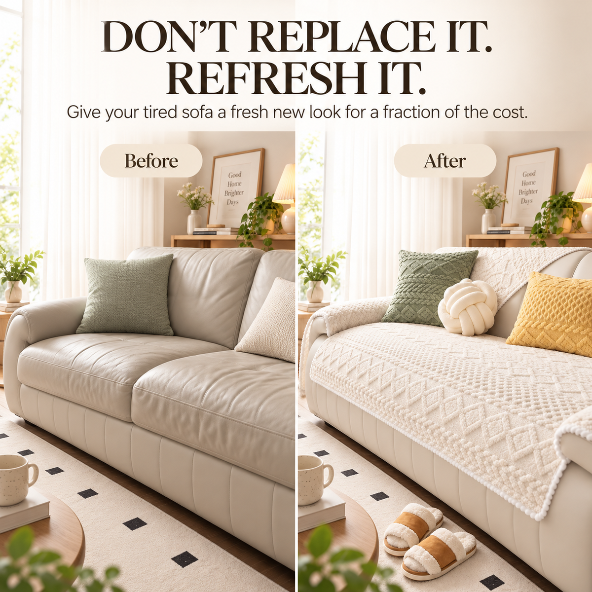 🛋️ Soft Non-Slip Jacquard Sofa Cover – Washable Furniture Protector for Couch & Sectional