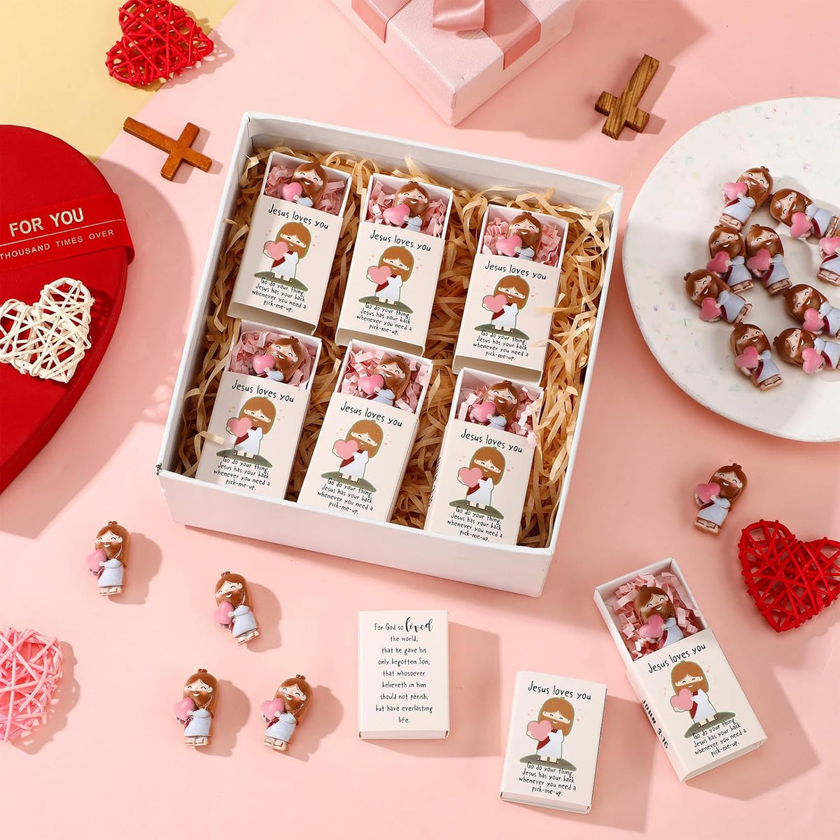 💝Valentine's Day Pre-Sale Save 50%✝️6 PCS Mini Jesus Loves You Figurines Gifts✨