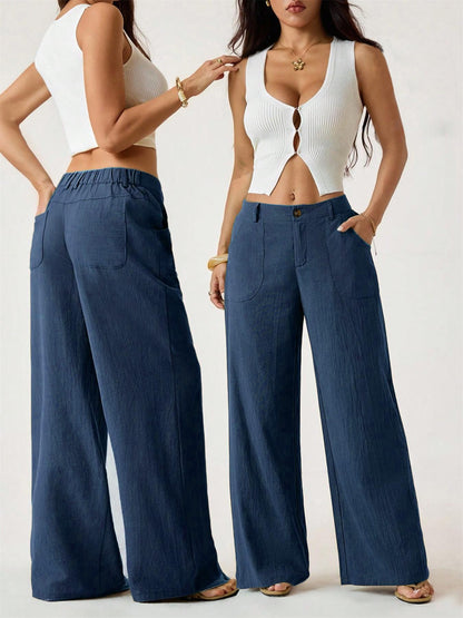 💃❤️Women's Summer Classical Linen Lightweight Palazzo Pants