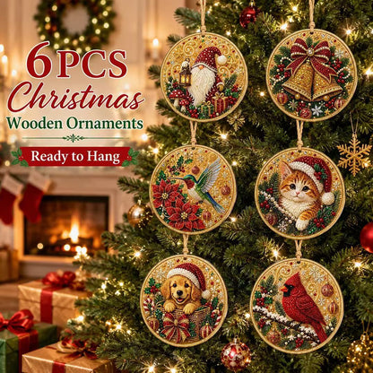 6-Piece Christmas Diamond Painting Ornament Kit – 4 Festive Collections