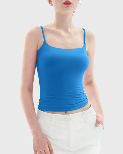 Minimalist Slim Tank Top – Square Neck & Adjustable Straps