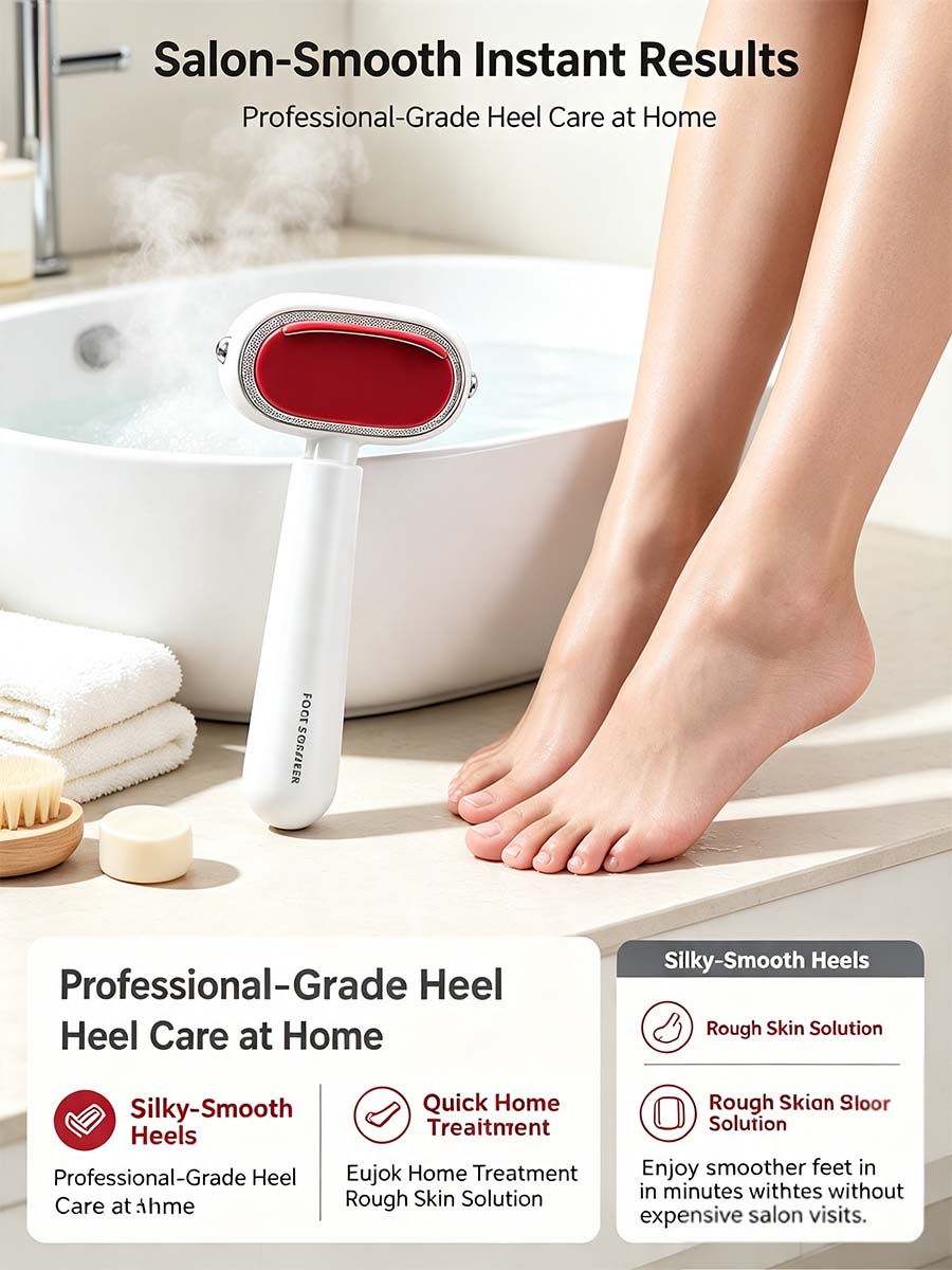 Dual‐Sided Foot Callus Remover, Replaceable Stainless Steel Blade Foot Scraper 🦶