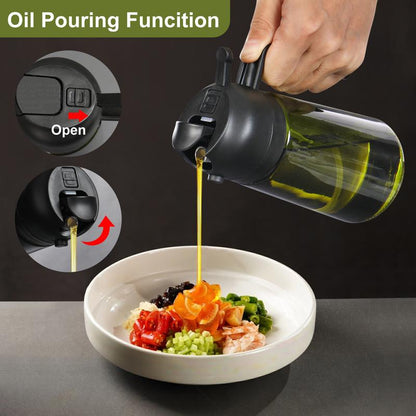 💕2 in 1 Glass Oil Sprayer & Dispenser🔥
