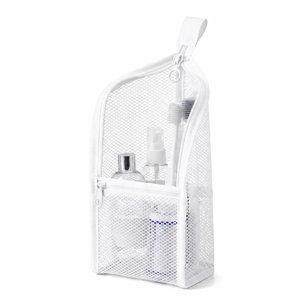Mesh Zipper Toiletry Storage Pouch