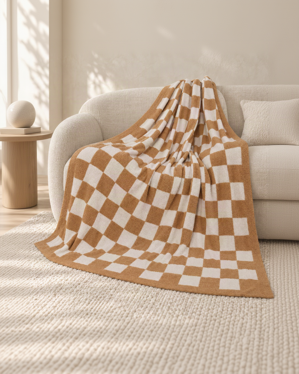 The Fleece Checkerboard Throw