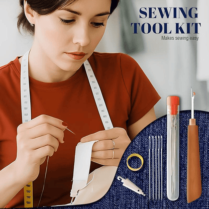 36PCS Big Eye Steel Needles, DIY Sewing & Quilting Kit for Handmade Projects