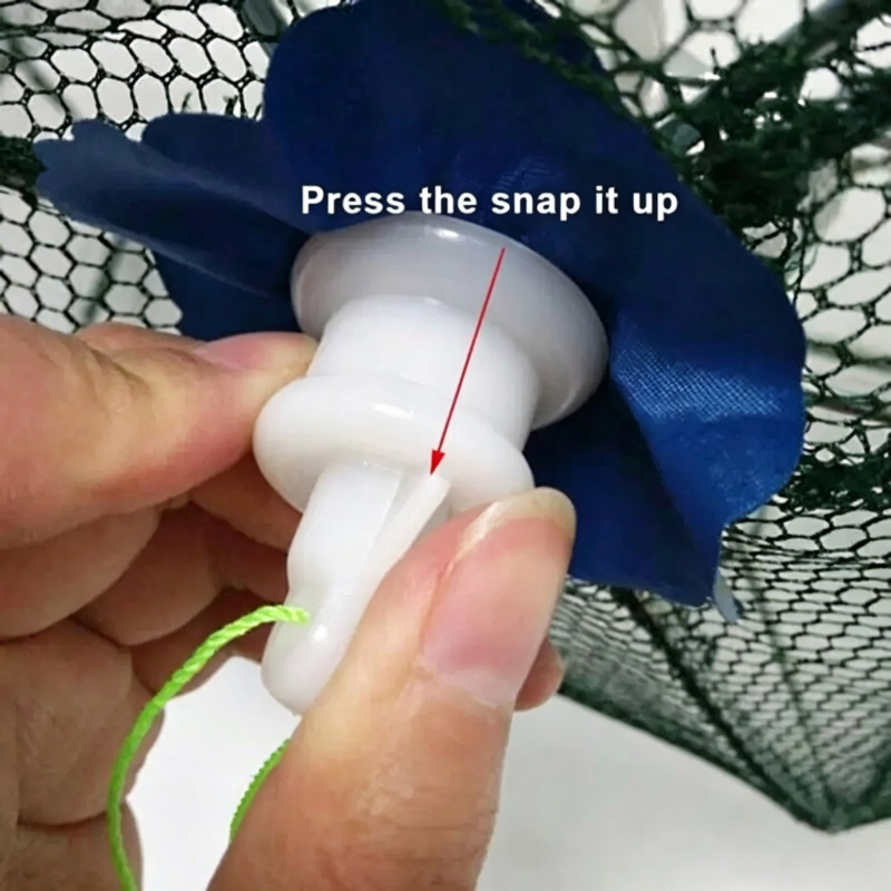 Foldable 6-Hole Entry Fishing Bait Trap Crab Net Cage