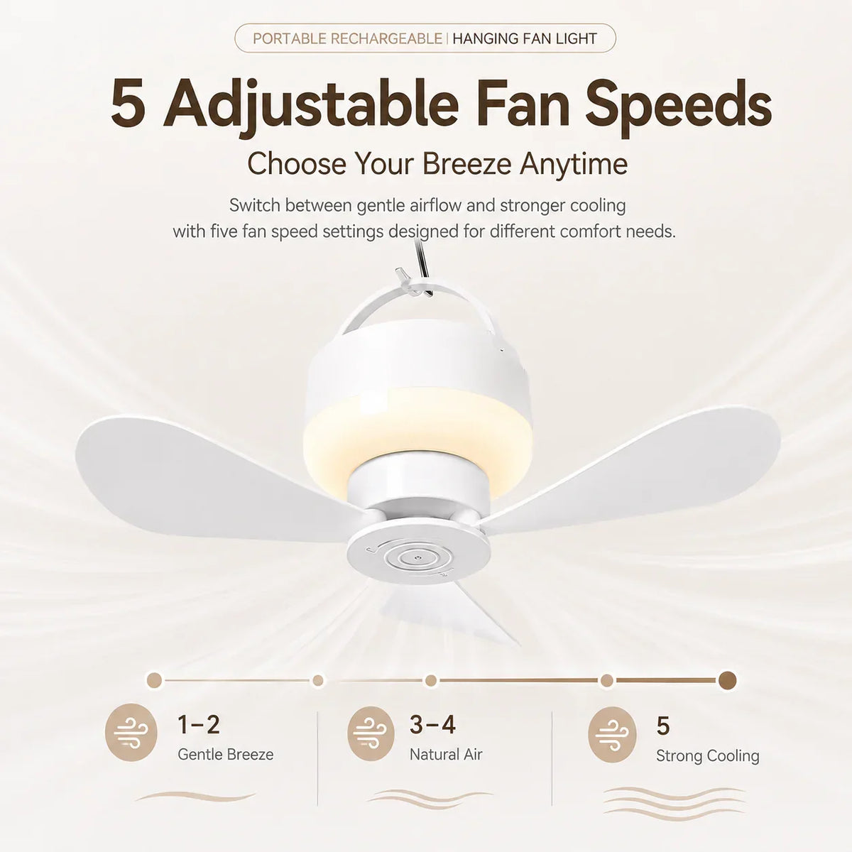 Portable Camping Light – Rechargeable and Hangable for Outdoor Use