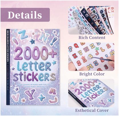 🔥Last Day 49% OFF - ✨🎨2000+ Pcs Alphabet Sticker for Journaling,Fun & Colorful Craft Letter Stickers for Junk Journal, Scrapbooking Supplies