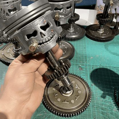 🔥LAST DAY 50% OFF - 🛠️💀Handmade Piston Skull Face Sculpture