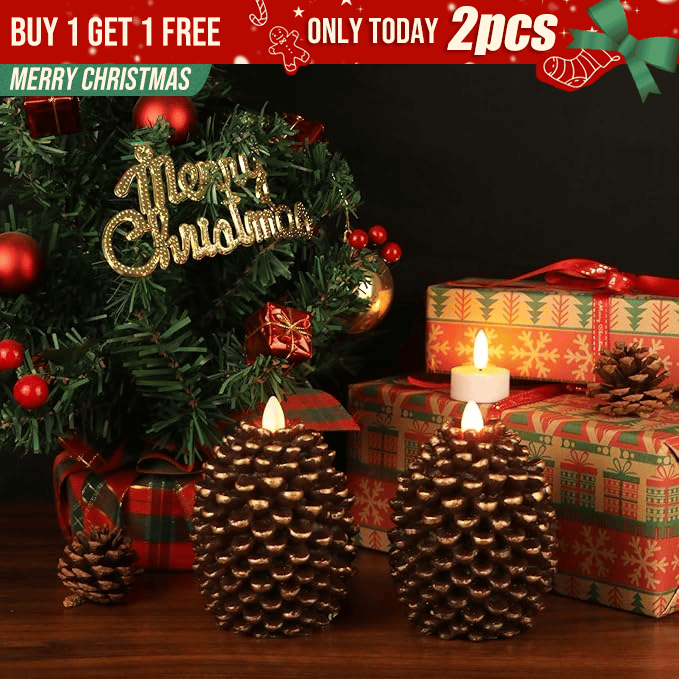 💥Black Friday Sale: Save $20 -🔥Flameless Pinecone Candles Battery Operated with 6 Hour Timer