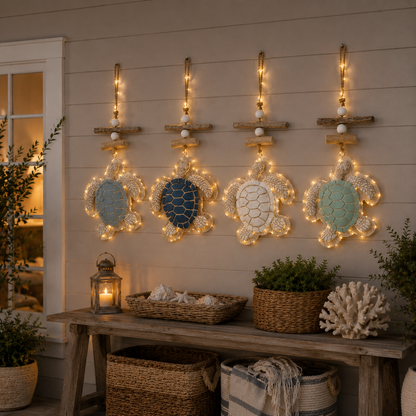 Last Day 49% OFF🔥Glowing Coastal Sea Turtle Wall Art