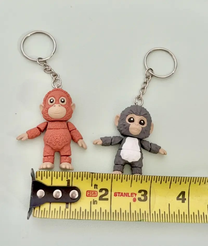 🐒🧸Punch Monkey & His Tiny Plush Buddy Keychain💕🎁Emotional Gift for Animal Lovers, Family, Friends, Loved Ones