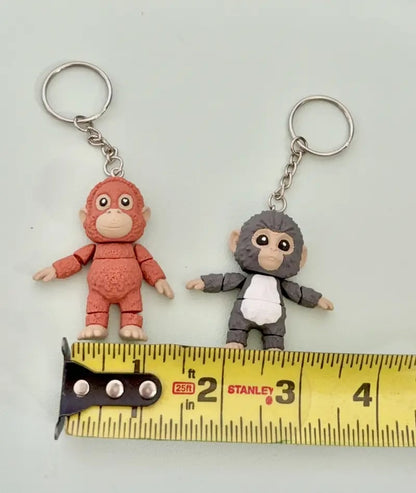 🐒🧸Punch Monkey & His Tiny Plush Buddy Keychain💕🎁Emotional Gift for Animal Lovers, Family, Friends, Loved Ones