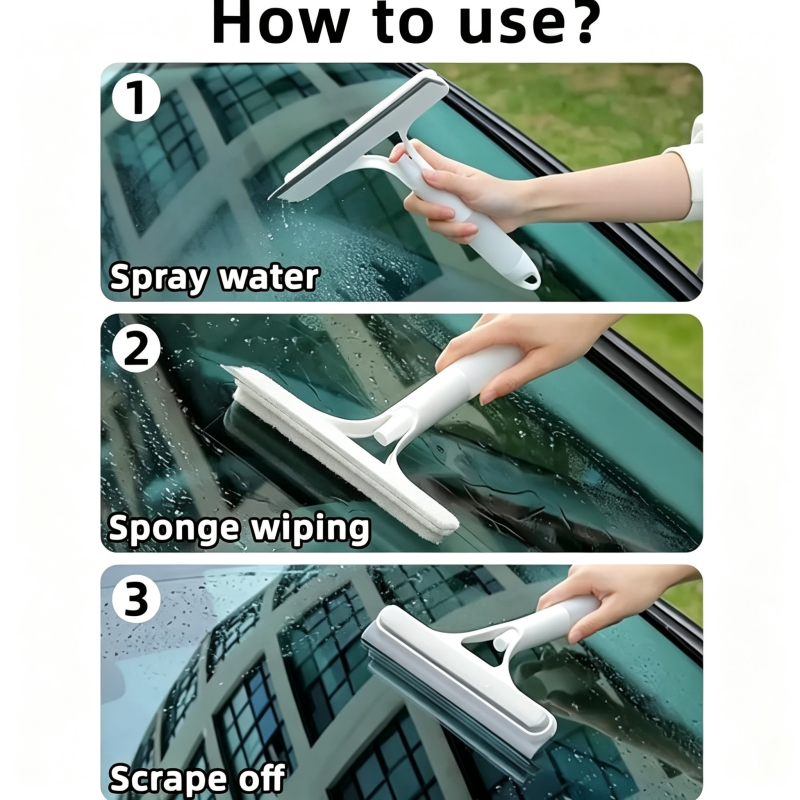 3 In 1 Spray Window Squeegee
