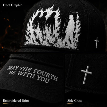 🔥 Father's Day Hot Sale ❤️May The Fourth Be With You Faith-Inspired Embroidered Baseball Cap ✝️🔥