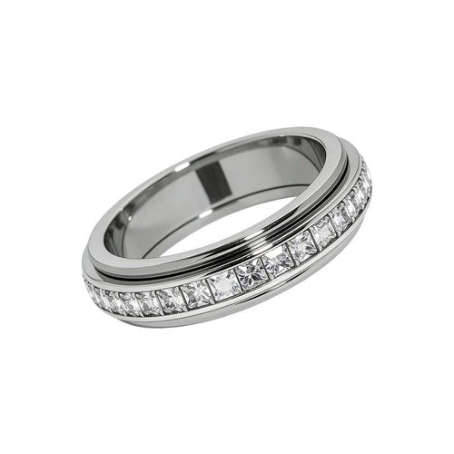 💍Anxiety Rings for Women and Men Titanium Steel Spinner Fidget Band Rings