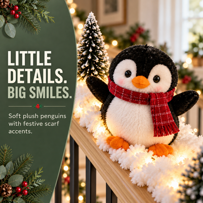🔥Hot Sale 40% OFF🔥Playful Penguin Snowy Stair Railing Decor