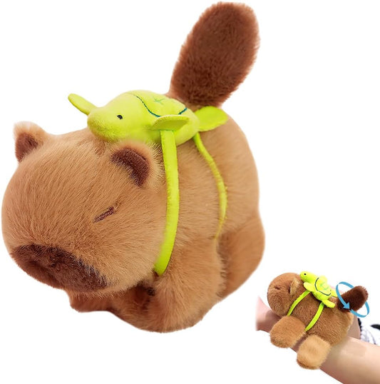 🎄🎁Christmas New Gift Toy  -  Eco-Friendly Capybara Slap Bracelet with Turtle Backpack and Spinning Tail