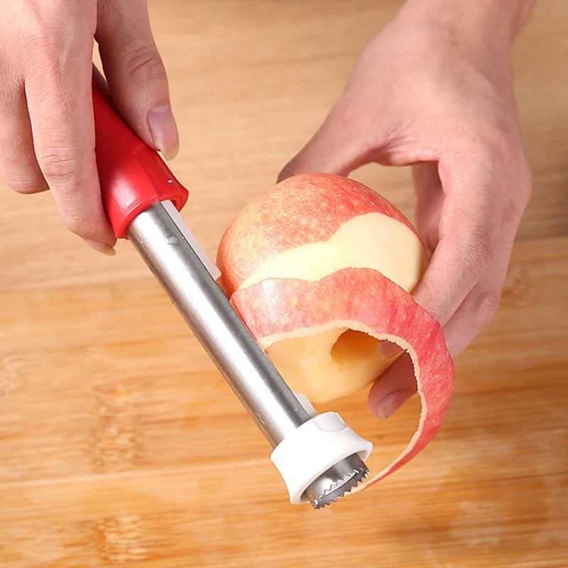 🥳2026 HOT SALE🥳💞50K+ SOLD!🔪🛒! The 2-in-1 Kitchen Hero: Core & Peel with a Twist. Stainless Steel Fruit Tool! 🍎⏱️
