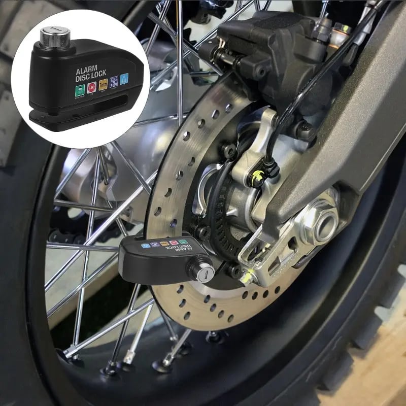 🛡️ Heavy-Duty Security: 110dB Intelligent Alarm Disc Lock