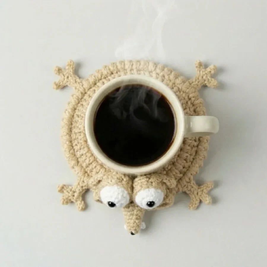 🔥Last Day 49% OFF - ✨Funny Crochet Squirrel Coasters