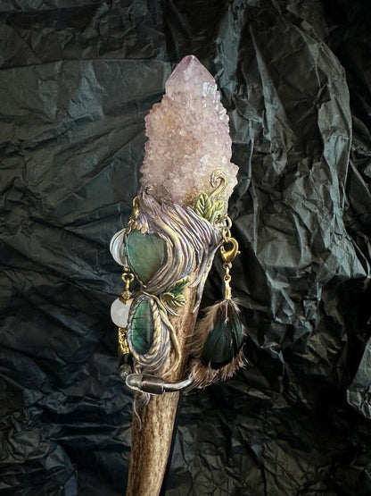 🔥Last Day 49% OFF - 🔮 Crystal Wand – Spirit Quartz (✨One of a Kind)