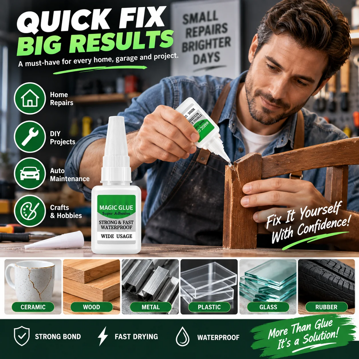 ⚡🔧4PCS Fast-Setting Super Glue 💪✨