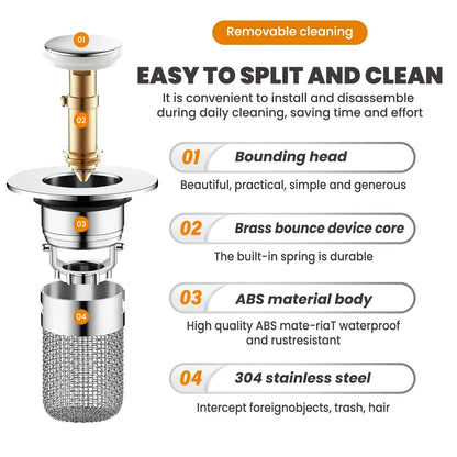 ✨🔥Universal Pop-up Sink Drain Filter