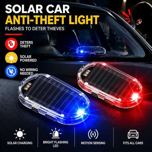🚨Solar Car Anti-Theft Light - Light Sensor Auto Flash Fake Warning Light for All Cars🚗