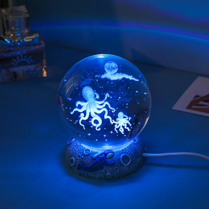 🔥Last 4 hours Sale: Save 50% -Ocean Animal Crystal Ball Night Light