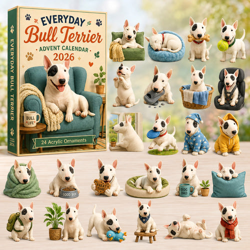 Everyday Bull Terrier Advent Calendar 2026 - 24 Acrylic Ornaments