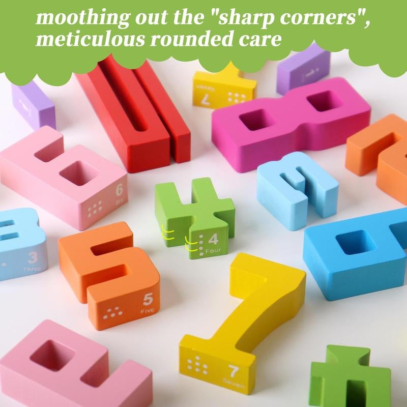 🌈Montessori-Inspired Wooden Number Blocks – ✨Unlock Your Child’s Potential!